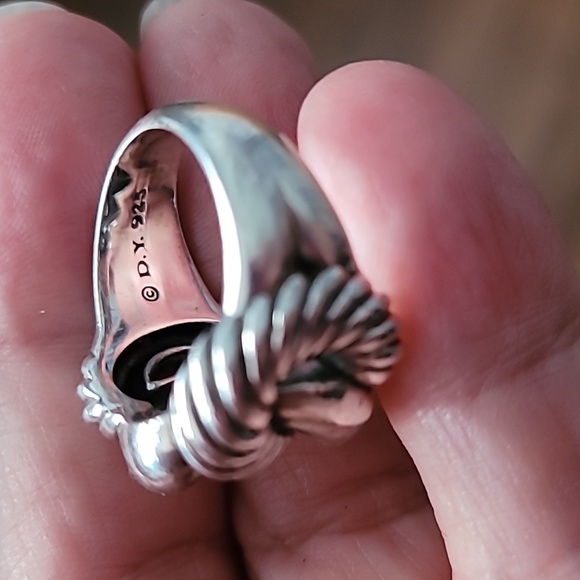 David Yurman Sterling Silver Belmont Cable Link Ring 6 - Picture 4 of 10